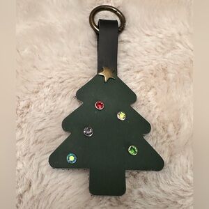 Christmas Tree Leather Charm, Flair, Keychain